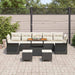 Tuin Sofa Set 10 st 9-Aantal zitplaatsen Zwart en Crème