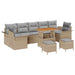 Tuin Sofa Set 10 st 9-Aantal zitplaatsen Beige en Licht Grijs