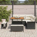 Tuin Sofa Set 8 st 7-Aantal zitplaatsen Zwart en Crème