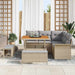 Tuin Sofa Set 8 st 7-Aantal zitplaatsen Beige en Licht Grijs