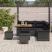 Tuin Sofa Set 8 st 7-Aantal zitplaatsen Zwart
