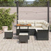 Tuin Sofa Set 8 st 7-Aantal zitplaatsen Zwart en Crème