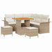 Tuin Sofa Set 8 st 7-Aantal zitplaatsen Beige en Crème