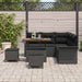 Tuin Sofa Set 8 st 7-Aantal zitplaatsen Zwart