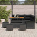 Tuin Sofa Set 9 st 8-Aantal zitplaatsen Zwart