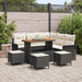 Tuin Sofa Set 9 st 8-Aantal zitplaatsen Zwart en Crème