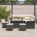 Tuin Sofa Set 9 st 8-Aantal zitplaatsen Zwart en Crème