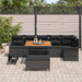 Tuin Sofa Set 9 st 8-Aantal zitplaatsen Zwart