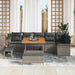 Tuin Sofa Set 9 st 8-Aantal zitplaatsen Grijs