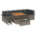 Tuin Sofa Set 9 st 8-Aantal zitplaatsen Grijs