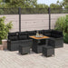Tuin Sofa Set 9 st 8-Aantal zitplaatsen Zwart