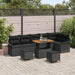 Tuin Sofa Set 9 st 8-Aantal zitplaatsen Zwart