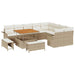 Tuin Sofa Set 12 st 11-Aantal zitplaatsen Beige en Crème