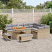 Tuin Sofa Set 12 st 11-Aantal zitplaatsen Beige en Licht Grijs