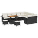 Tuin Sofa Set 12 st 11-Aantal zitplaatsen Zwart en Crème