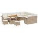 Tuin Sofa Set 12 st 11-Aantal zitplaatsen Beige en Crème