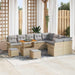 Tuin Sofa Set 12 st 11-Aantal zitplaatsen Beige en Licht Grijs