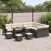 Tuin Sofa Set 13 st 12-Aantal zitplaatsen Zwart en Crème