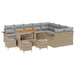 Tuin Sofa Set 13 st 12-Aantal zitplaatsen Beige en Licht Grijs