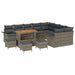 Tuin Sofa Set 13 st 12-Aantal zitplaatsen Grijs