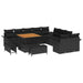 Tuin Sofa Set 13 st 12-Aantal zitplaatsen Zwart