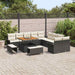 Tuin Sofa Set 13 st 12-Aantal zitplaatsen Zwart en Crème