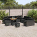 Tuin Sofa Set 13 st 12-Aantal zitplaatsen Zwart
