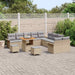 Tuin Sofa Set 13 st 12-Aantal zitplaatsen Beige en Licht Grijs