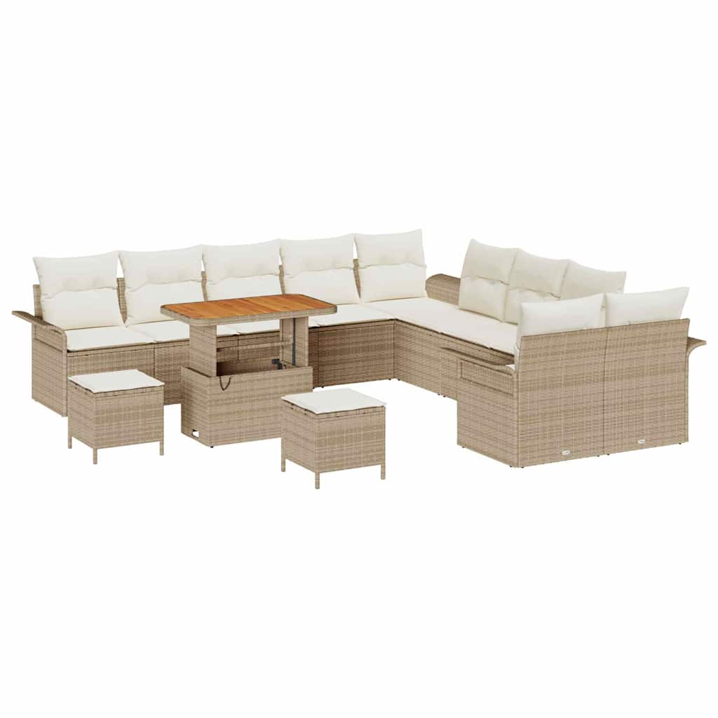 Tuin Sofa Set 13 st 12-Aantal zitplaatsen Beige en Crème