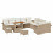 Tuin Sofa Set 13 st 12-Aantal zitplaatsen Beige en Crème