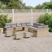 Tuin Sofa Set 14 st 13-Aantal zitplaatsen Beige en Licht Grijs