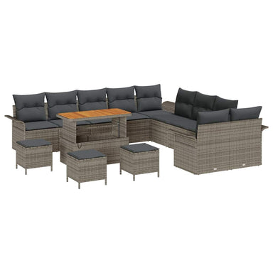 Tuin Sofa Set 14 st 13-Aantal zitplaatsen Grijs