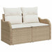 Tuin Sofa Set 8 st 7-Aantal zitplaatsen Beige en Crème