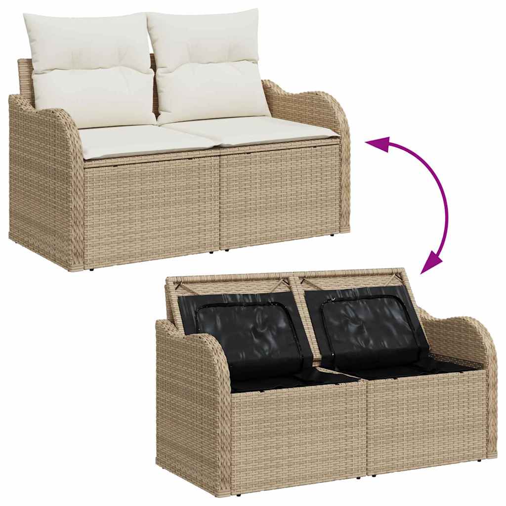 Tuin Sofa Set 8 st 7-Aantal zitplaatsen Beige en Crème
