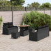 Tuin Sofa Set 8 st 7-Aantal zitplaatsen Zwart