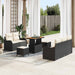Tuin Sofa Set 8 st 7-Aantal zitplaatsen Zwart en Crème