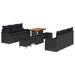 Tuin Sofa Set 9 st 8-Aantal zitplaatsen Zwart