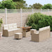 Tuin Sofa Set met kussen met opslag 9 pcs Beige en Crème
