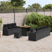 Tuin Sofa Set 10 st 9-Aantal zitplaatsen Zwart