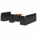 Tuin Sofa Set 10 st 9-Aantal zitplaatsen Zwart