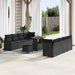 Tuin Sofa Set 11 st 10-Aantal zitplaatsen Zwart