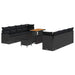 Tuin Sofa Set 11 st 10-Aantal zitplaatsen Zwart