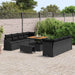 Tuin Sofa Set 11 st 10-Aantal zitplaatsen Zwart