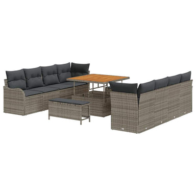 Tuin Sofa Set 11 st 10-Aantal zitplaatsen Grijs