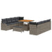 Tuin Sofa Set 11 st 10-Aantal zitplaatsen Grijs