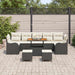 Tuin Sofa Set 10 st 9-Aantal zitplaatsen Zwart en Crème