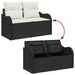 Tuin Sofa Set 10 st 9-Aantal zitplaatsen Zwart en Crème