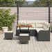 Tuin Sofa Set 8 st 7-Aantal zitplaatsen Zwart en Crème