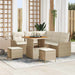 Tuin Sofa Set 8 st 7-Aantal zitplaatsen Beige en Crème