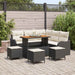 Tuin Sofa Set 9 st 8-Aantal zitplaatsen Zwart en Crème